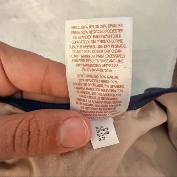 NEW Shade & Shore Black Shirred V-Wire Plunge One Piece Swimsuit Extra Cheeky XL - Picture 6 of 13